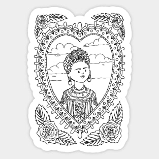 Mexican Lady Sticker